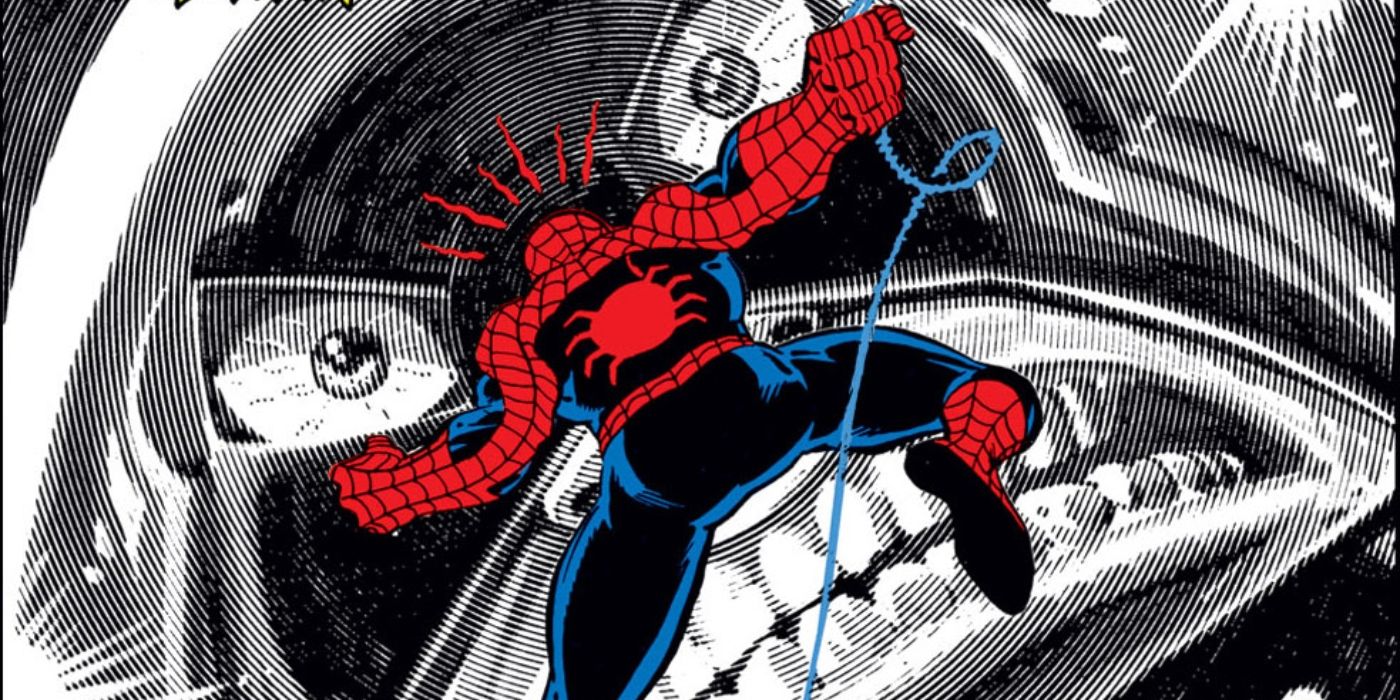 Spider-Man struggles against the Juggernaut