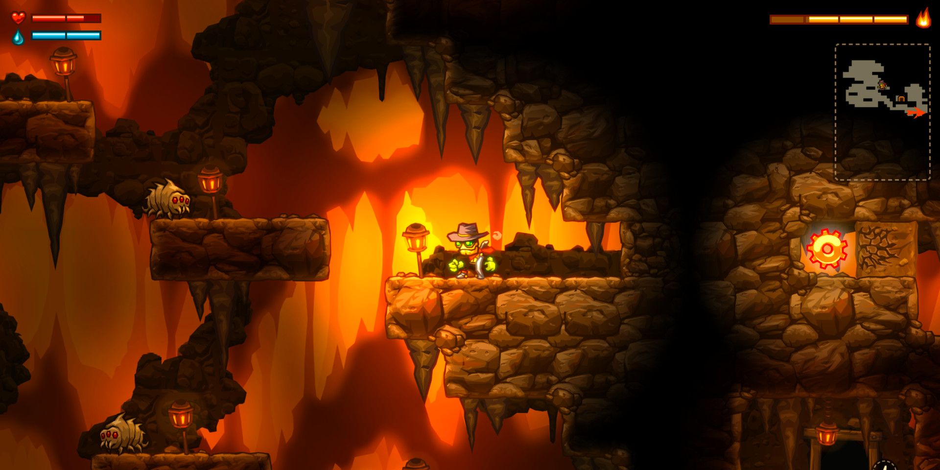 Rusty exploring the underground mines