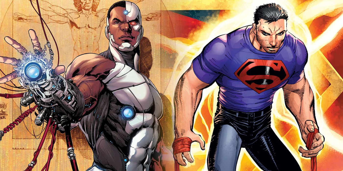 Cyborg and Superman from the DC You split image