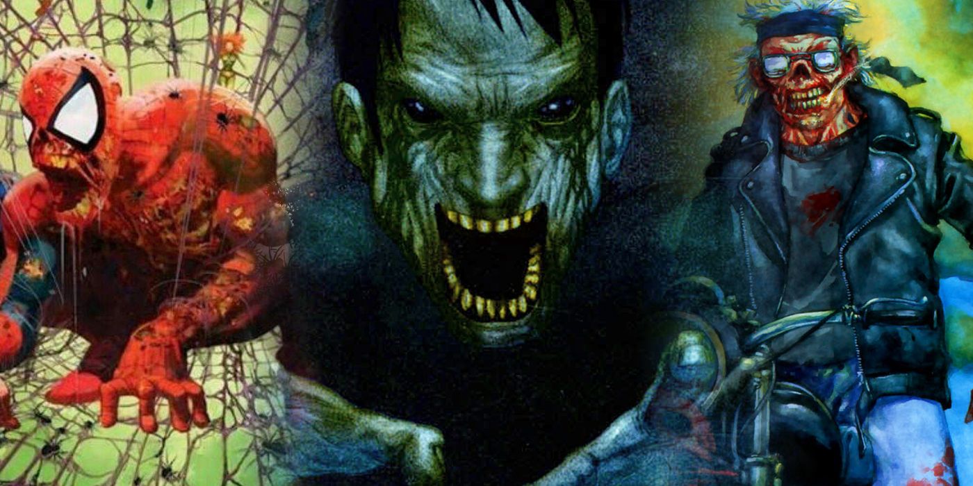 Marvel Zombies, Blackgas and King Zombie split image