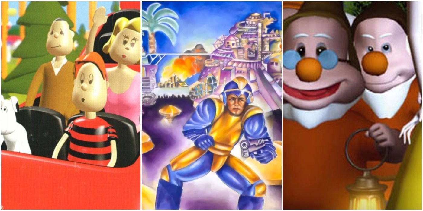 Video Games Worst Box Art Theme Park Mega Man Snow White Trio Header