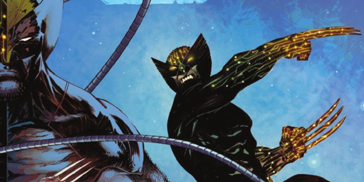 X Deaths of Wolverine 5 Header, featuring a techno-virus infused Wolverine