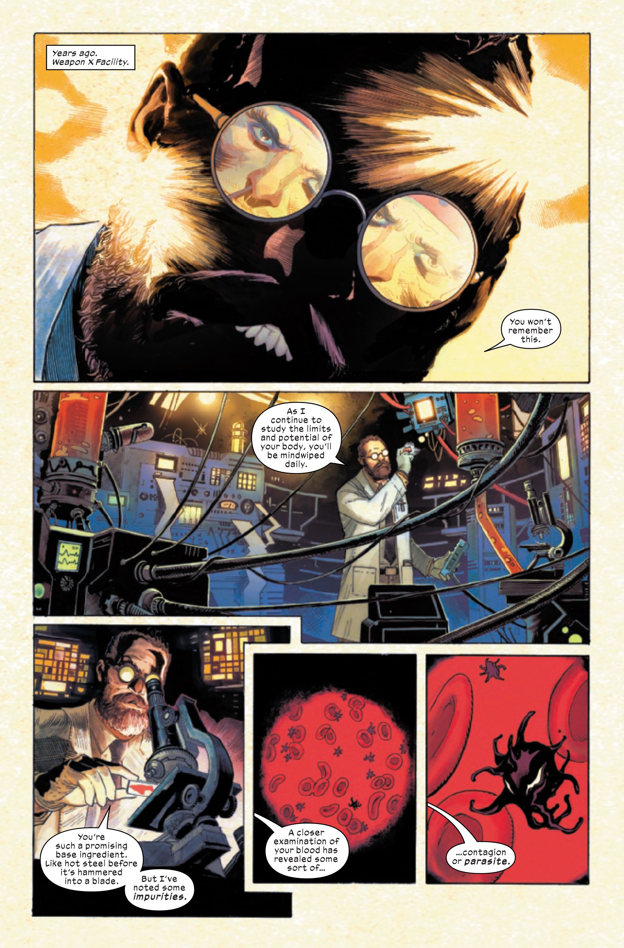 Page 1 of X Lives of Wolverine #4