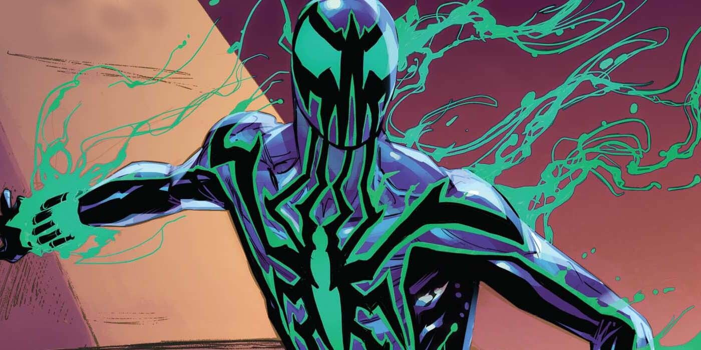 Ben Reilly leaking green energy in his new form as Chasm from Marvel Comics