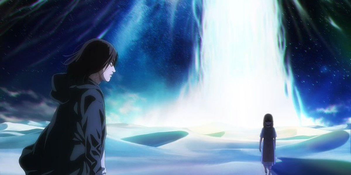Eren meets Ymir in the Paths in Attack on Titan