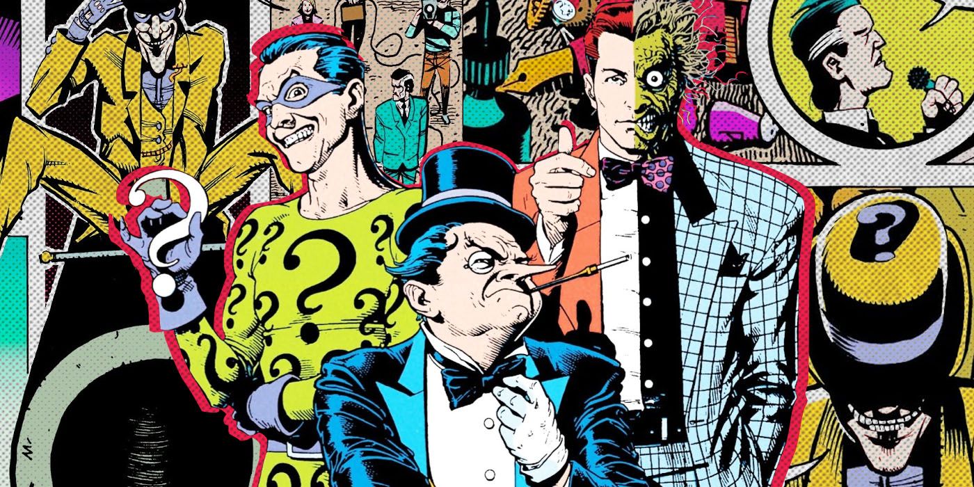 Batman villains The Riddler, The Penguin, and Two-Face by Brian