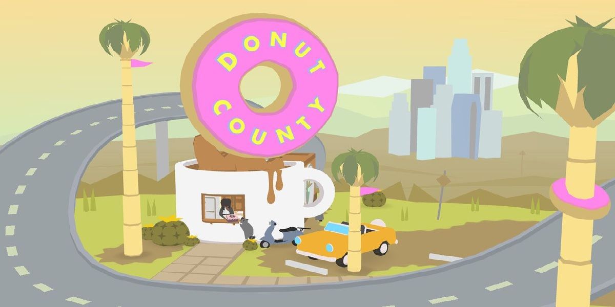 A still from the game Donut County.