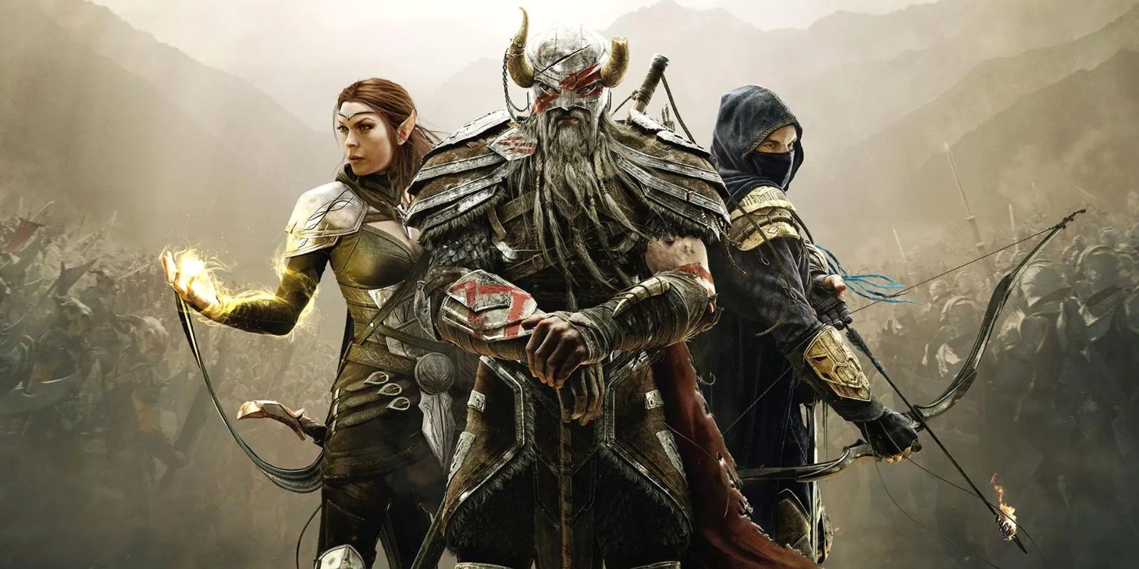 Featured image for an article titled "10 Times Elder Scrolls Games Broke Their Own Rules"; An image of promotional art for Elder Scrolls Online.