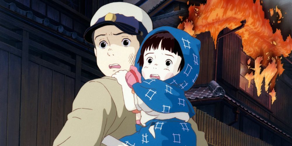 Seito and Setsuko look to escape bombings