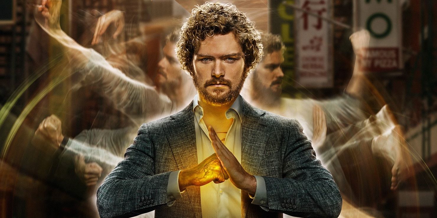 Finn Jones as Iron Fist poses in a poster for the Marvel series