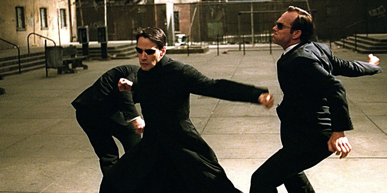 Neo Punches Agent Smith