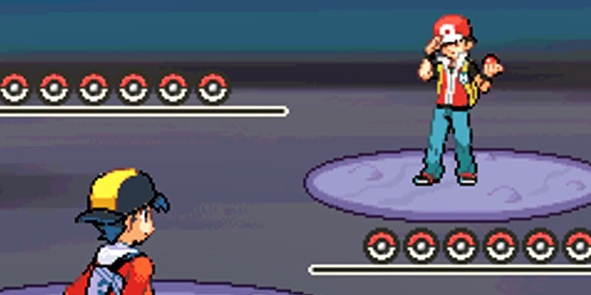 Beginning of the Red battle in Pokemon Heart Gold Soul Silver