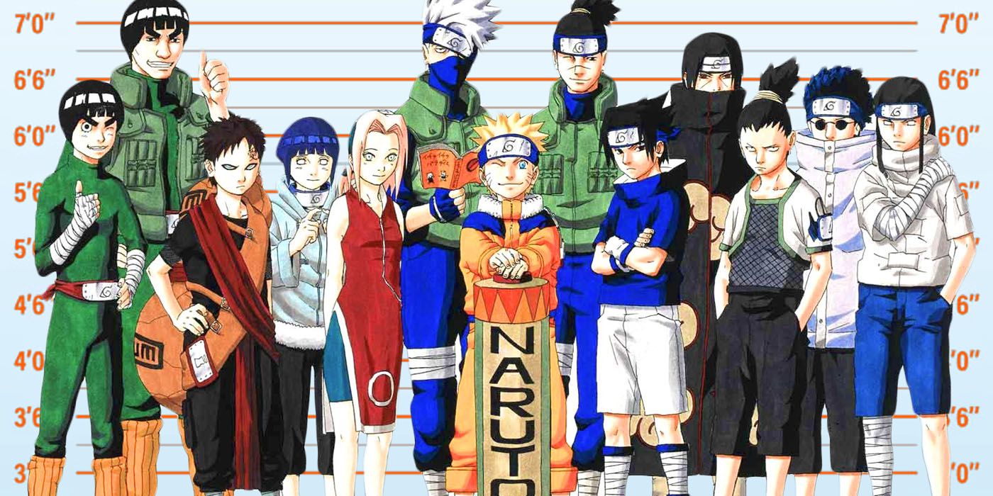 HEIGHTS OF ALL CLASSIC NARUTO CHARACTERS - COMPARISON OF THE