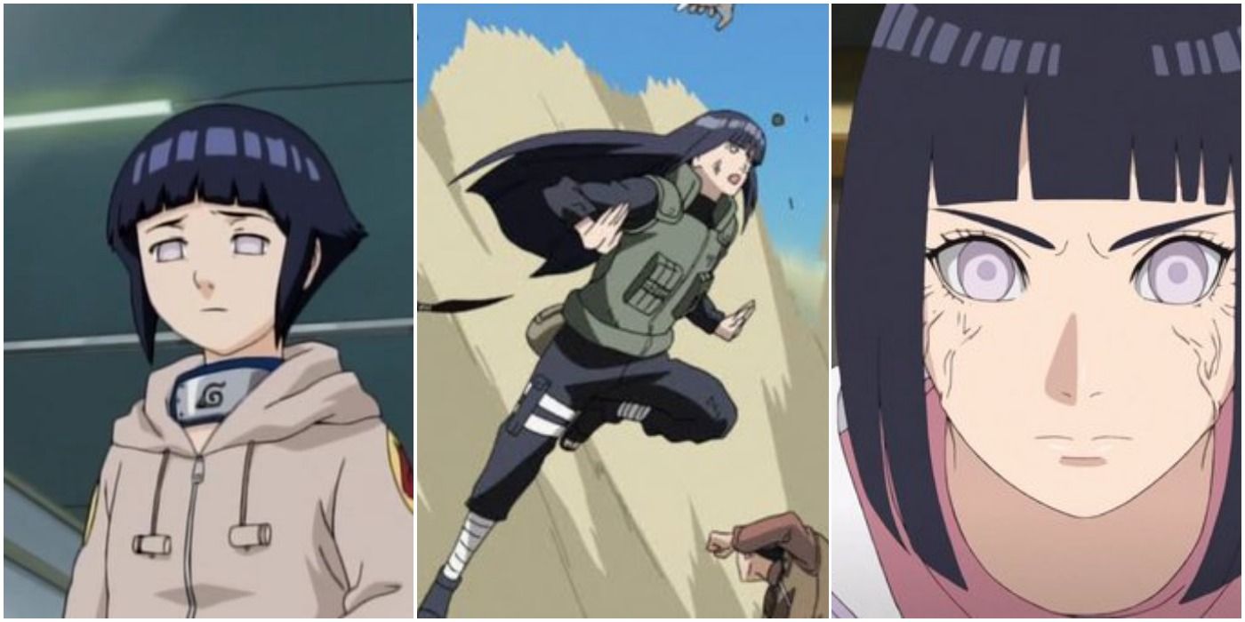 Hinata from Naruto, child, teenager, adult