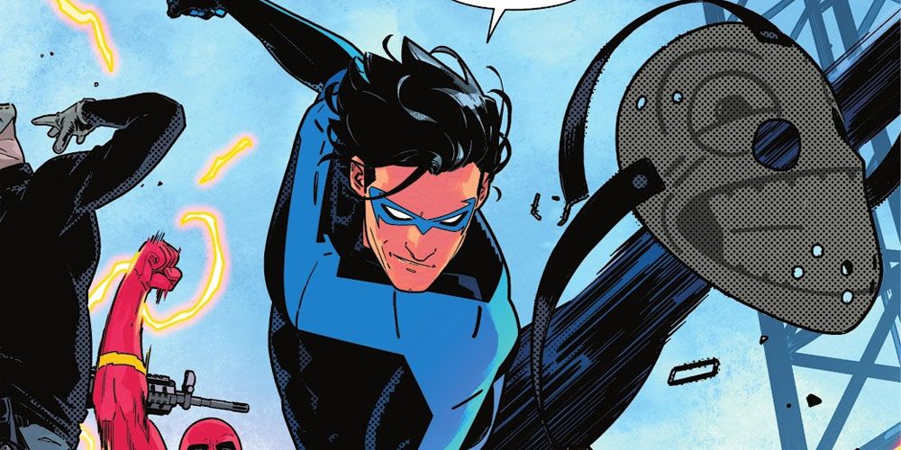 Nightwing fighting with Wally West