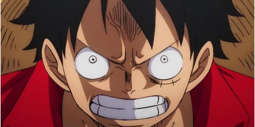 Luffy angry in One Piece.
