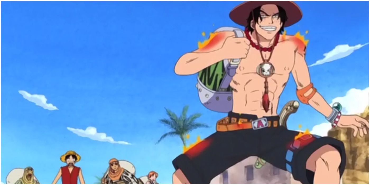 Ace protects Luffy