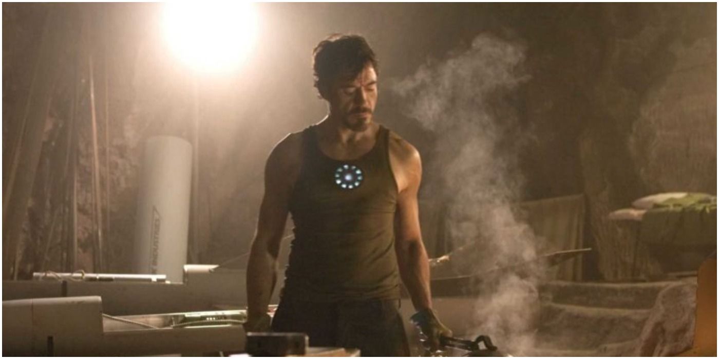 Tony Stark inventing arc reactor