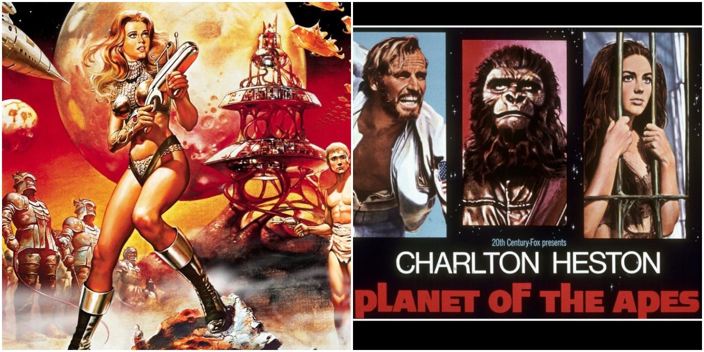Header for best 60s sci-fi films with Barbarella and Planet of the Apes