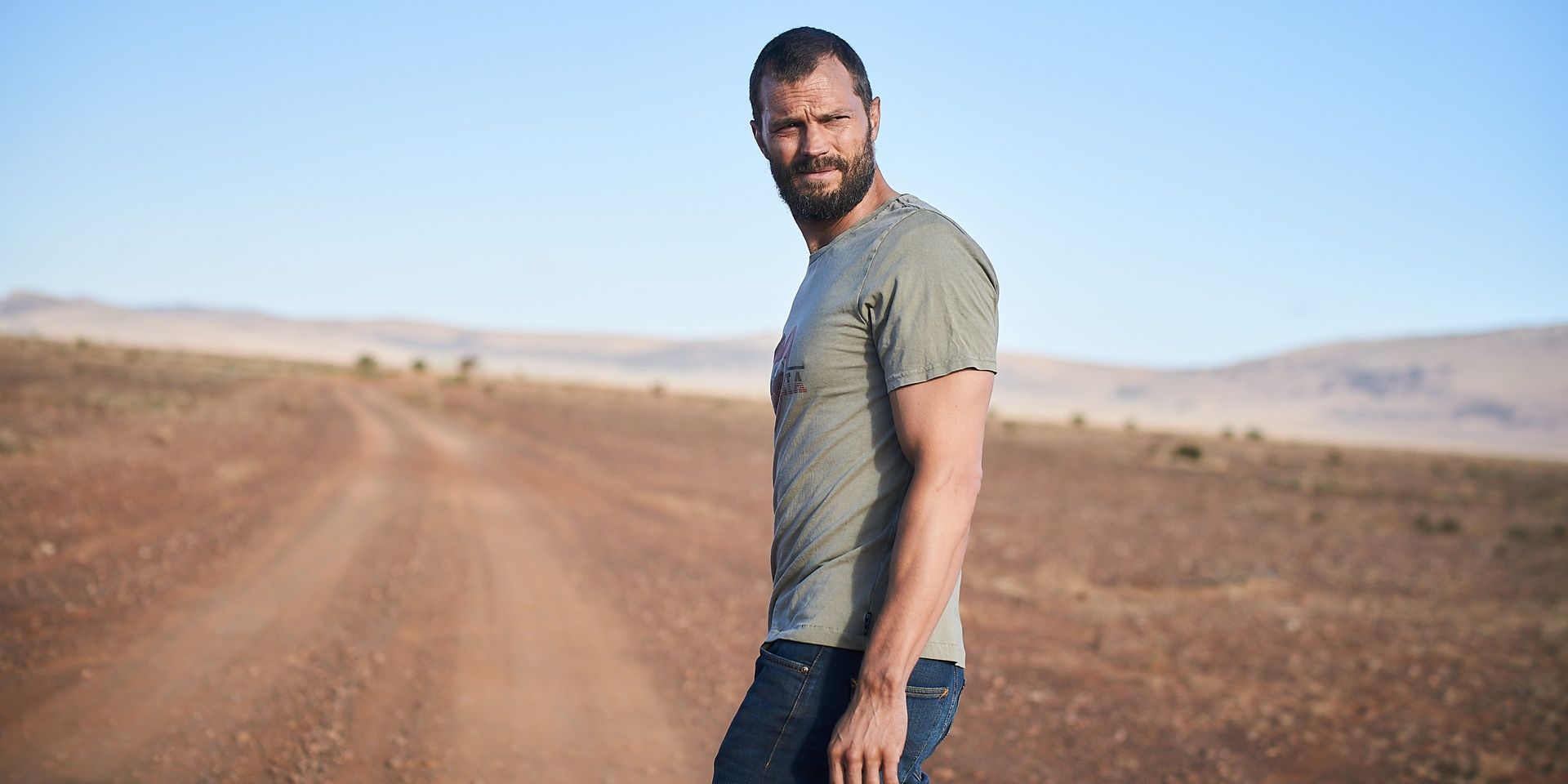 Jamie Dornan in an Australian outback in The Tourist