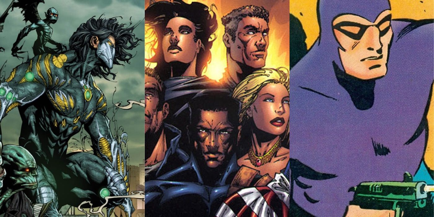 three panels the darkness from witchblade, rising stars and the phantom