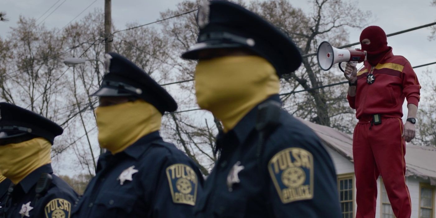Masked police officers in HBO's Watchmen
