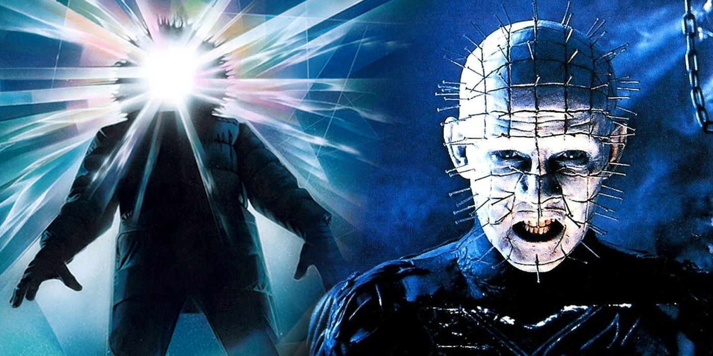 The Thing and Hellraiser posters split image