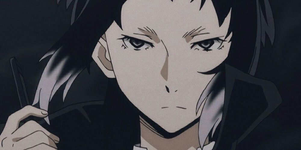 Akutagawa making a blank expression in Bungou Stray Dogs.