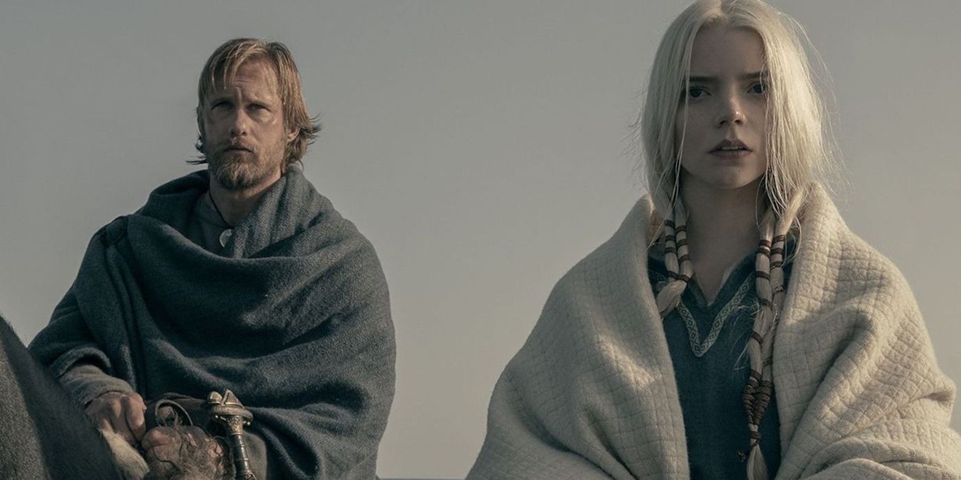 Alexander Skarsgard as Amleth and Anya Taylor-Joy as Olga in The Northman