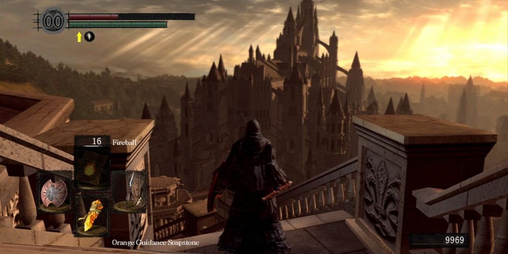 The entryway to Anor Londo in Dark Souls