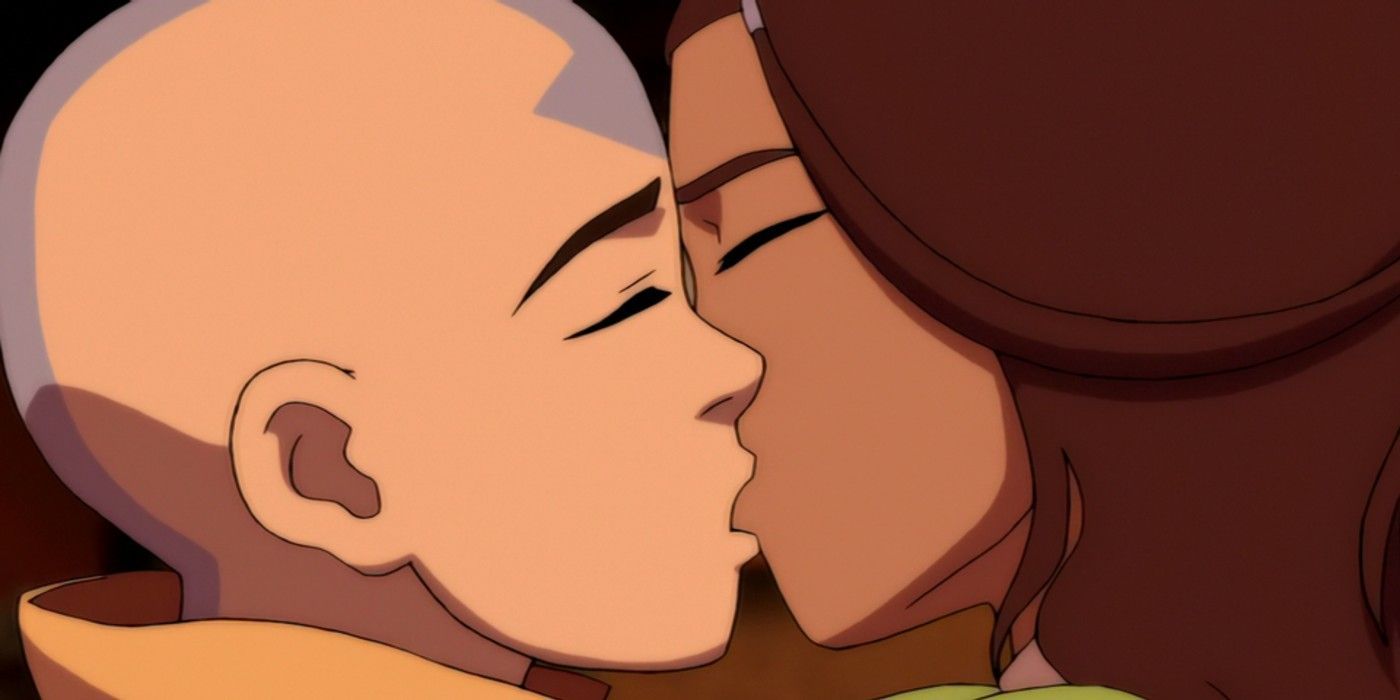 Avatar Katara and Aang ending kiss