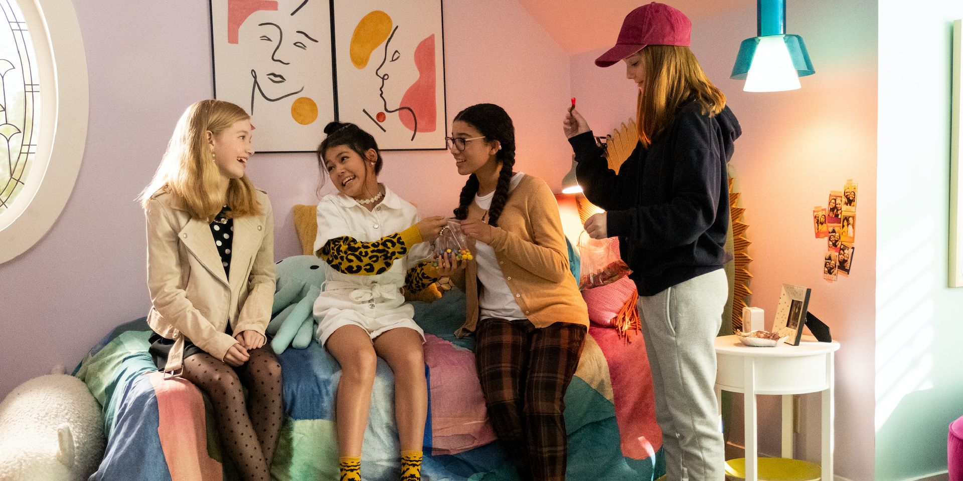 The members of Netflix's Baby-Sitters Club hold their first meeting