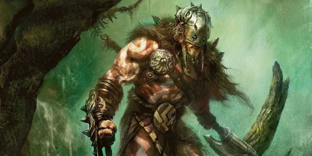 Barbarian in the forest in DnD.