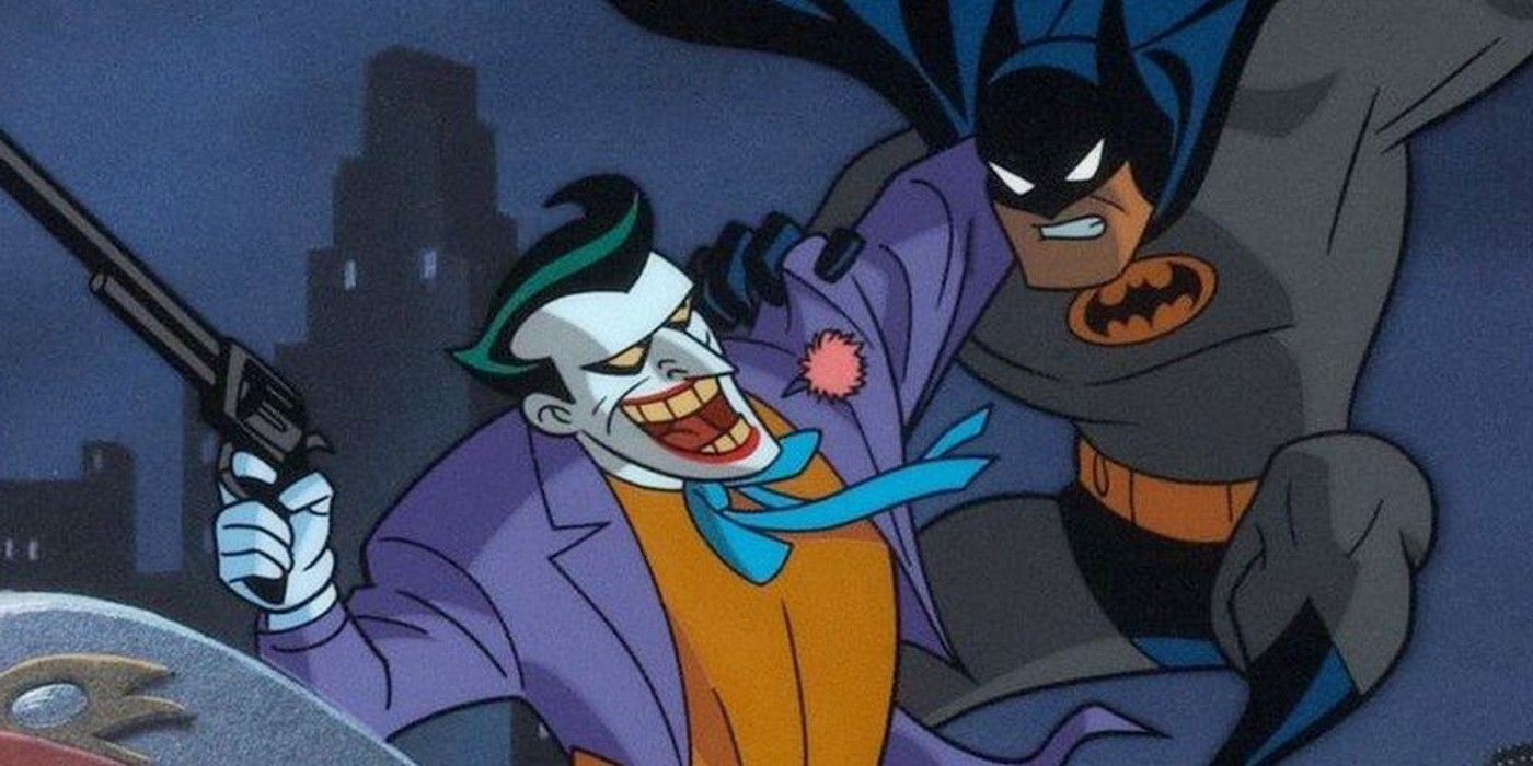 Batman Attacks The Joker In Batman The Animated Series
