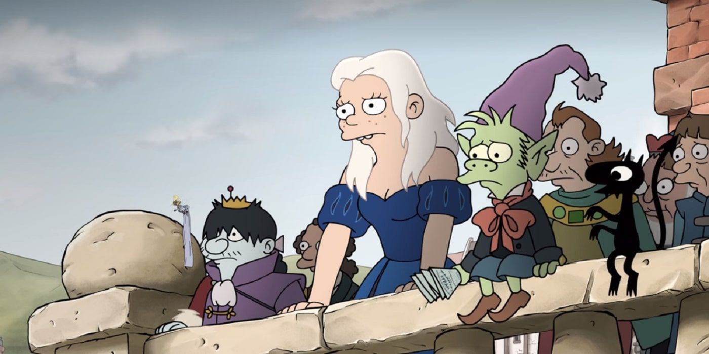 Bean, Elfo, and Luci in Disenchantment.