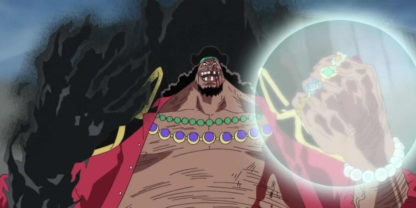 Blackbeard using two Devil Fruits in One Piece.