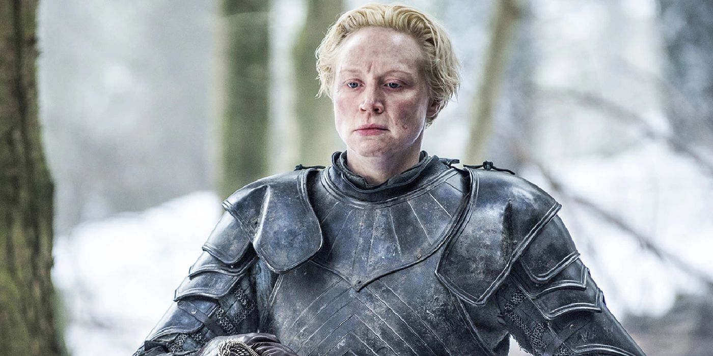 Brienne of Tarth prepares to kill Stannis Baratheon in Game of Thrones.