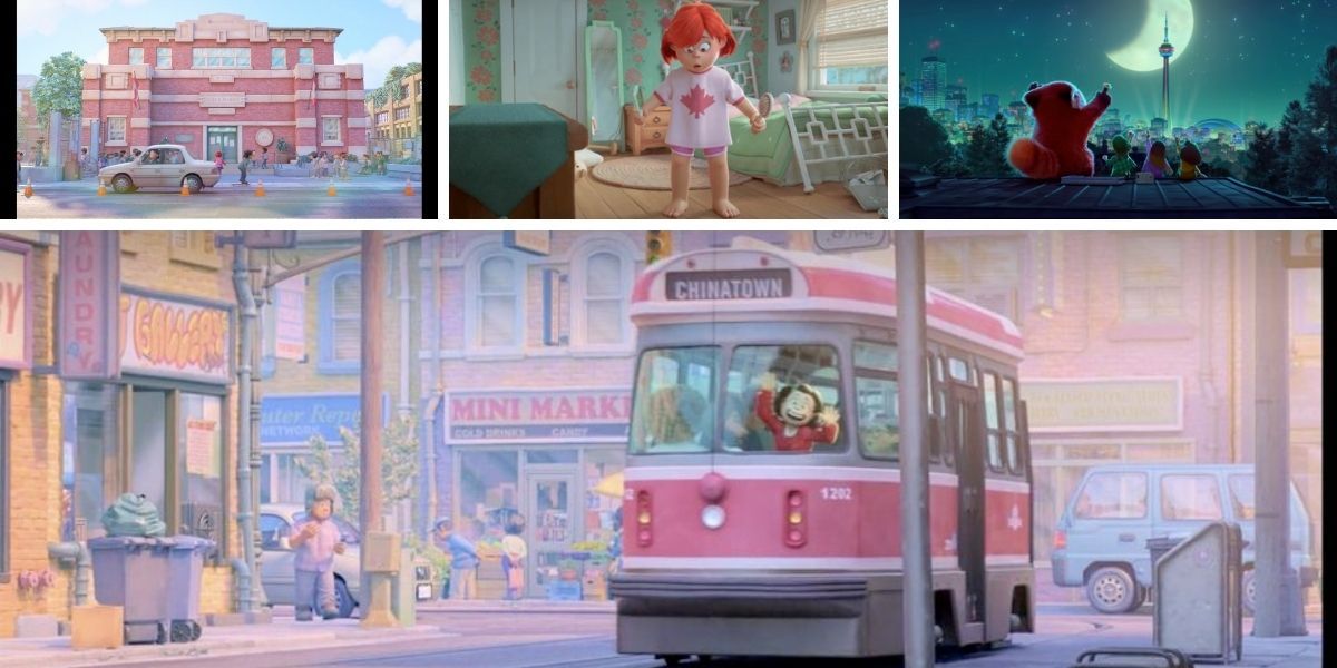 Images feature the Canadian references shown in Turning Red