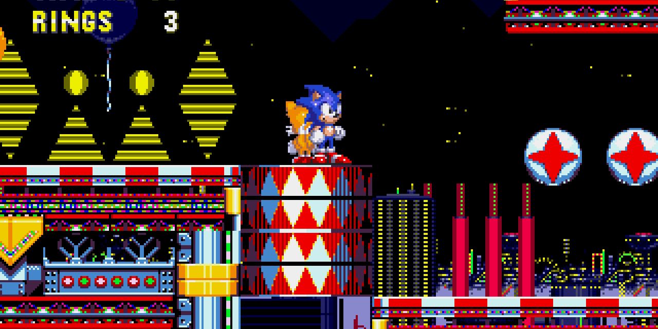 Cropped shot of the Sega game: Sonic 3Carnival Night
