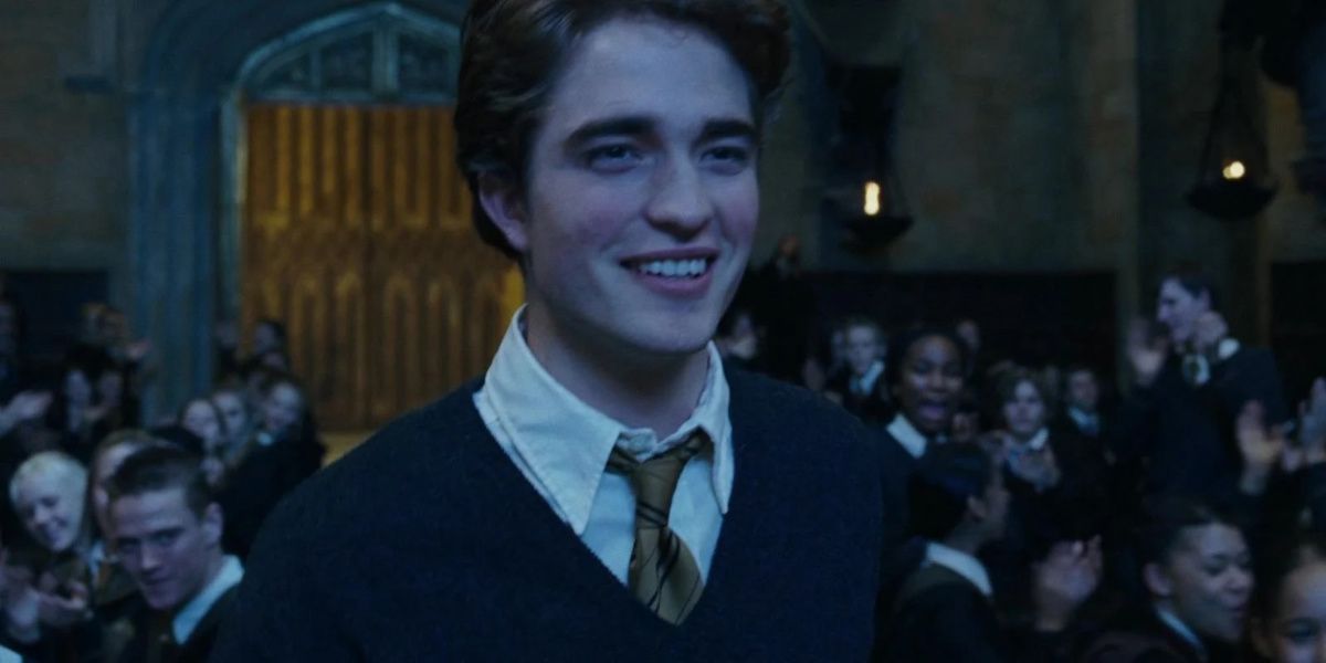 Cedric Diggory in the Goblet of Fire smiling