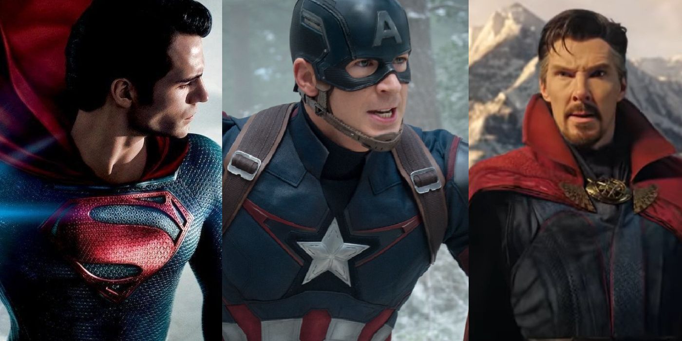 Superman, Captain America, Dr Strange