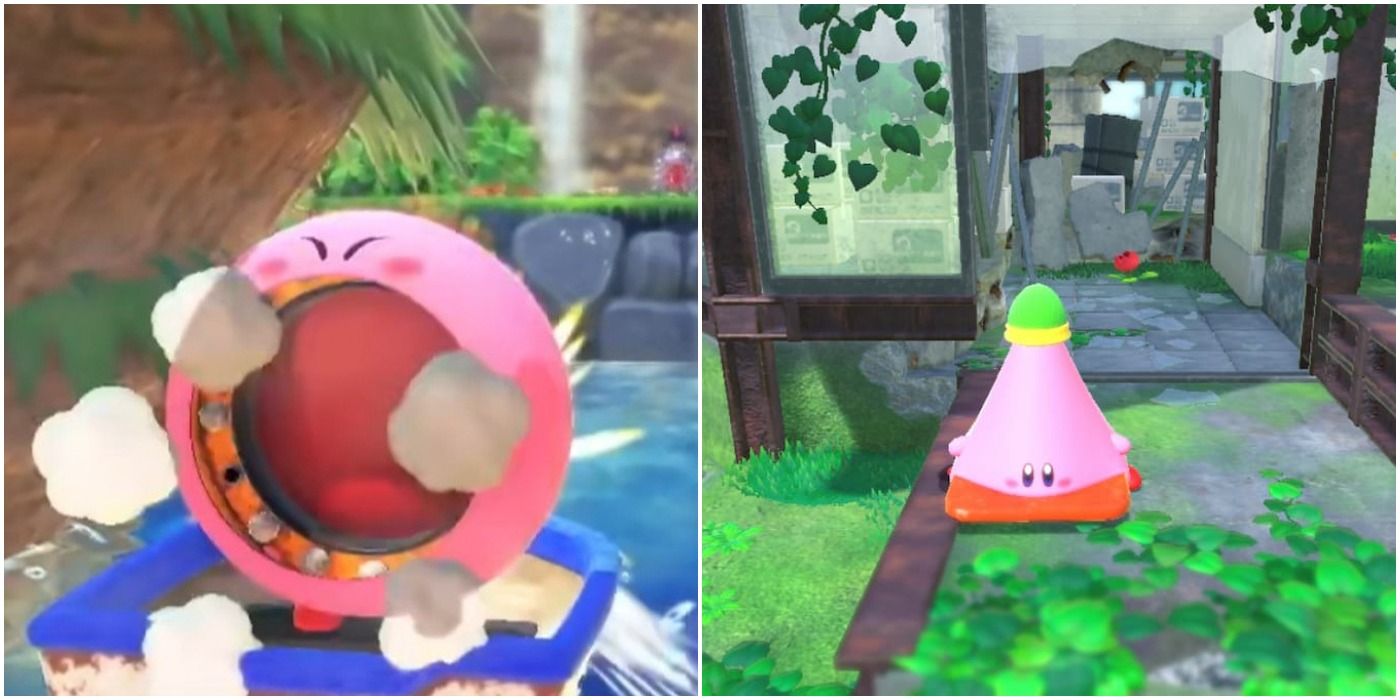 Kirby and the Forgotten Land 'Mouthful Mode' trailer, screenshots