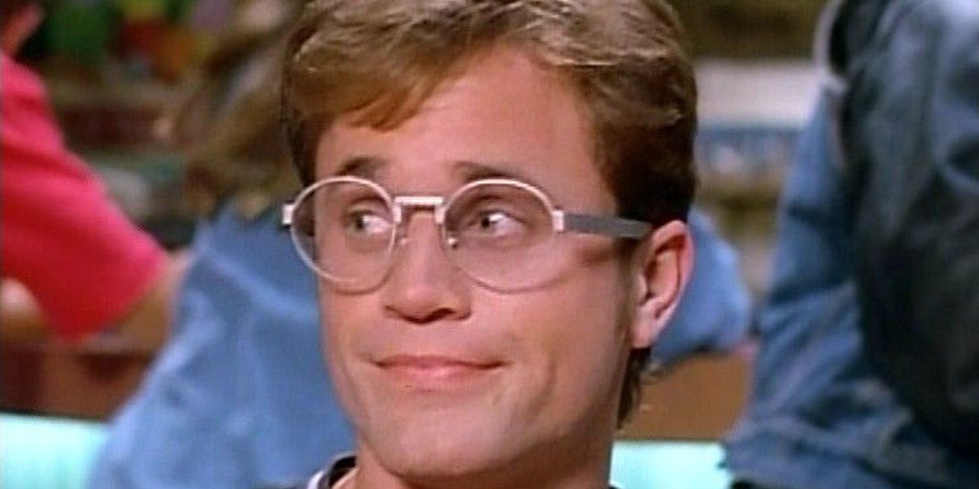 David Yost as Billy Cranston is smiling in Mighty Morphin Power Rangers.