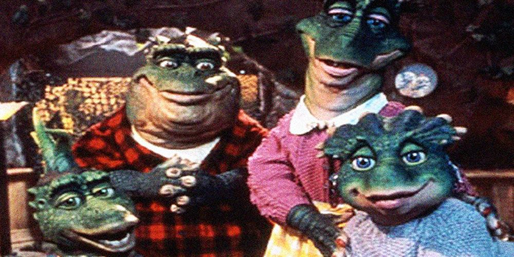 The Sinclair family from Dinosaurs sitcom