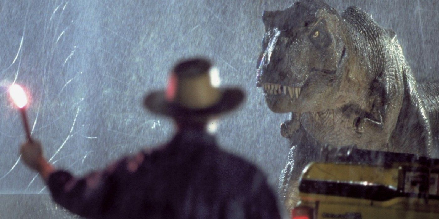 Doctor Grant Distracts The T Rex In Jurassic Park