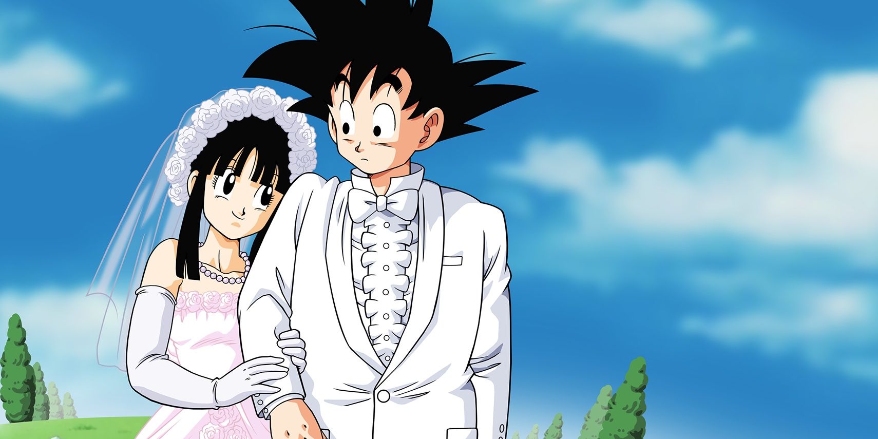 Dragon Ball Goku and Chichi on their wedding
