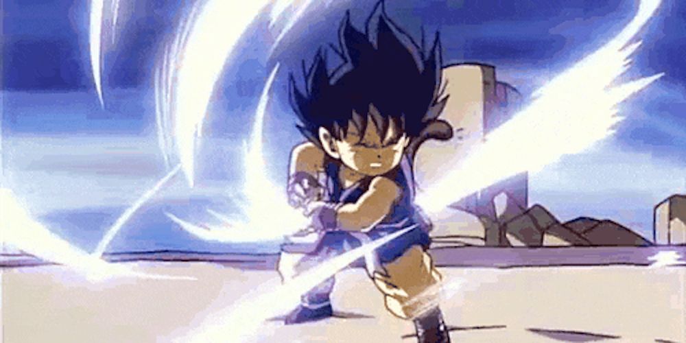 Goku dispara um Kamehameha em Dragon Ball: The Path to Power