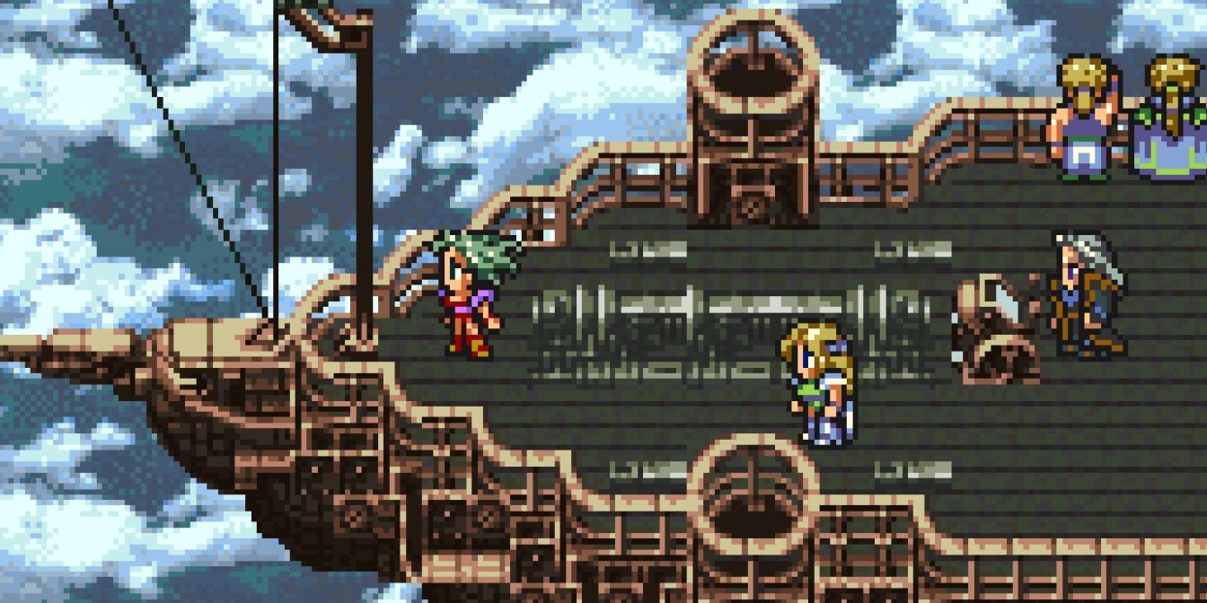 Final Fantasy VI ending aboard a sky ship