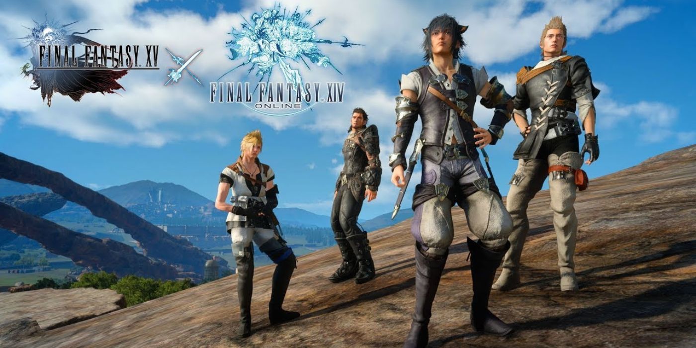 Final Fantasy XIV promotion photo featuring some of the characters 