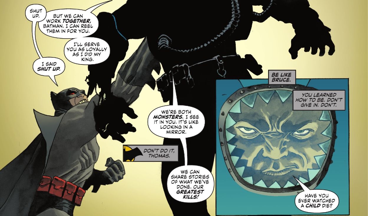 Thomas Wayne confronts Black Manta in Flashpoint Beyond #0 